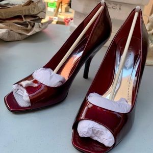 BCBGeneration Women's Ariel Open-Toe Pump Ruby Red